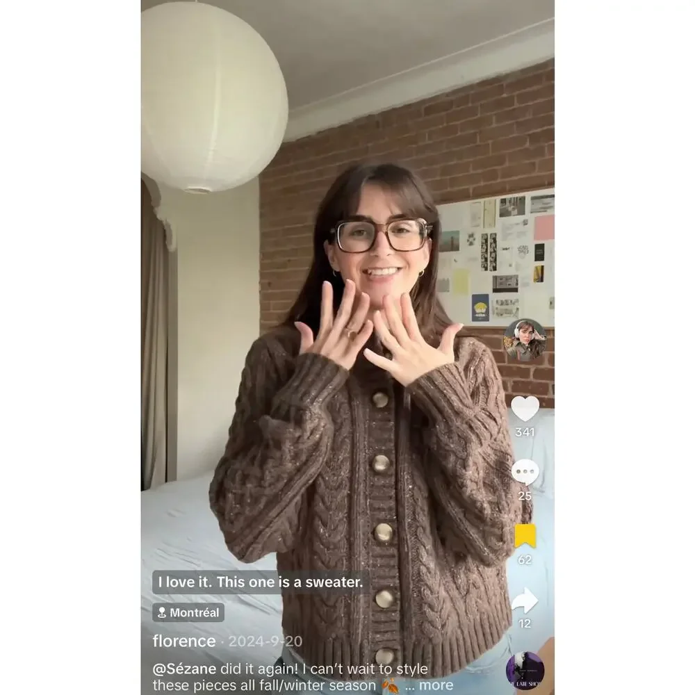 [SOLD] La Maille Sezane Andina Jumper in Heather Brown Size S✨ - Picture 9 of 15